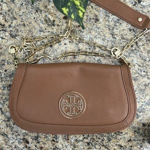 Tory Burch brown multi-wear purse- clutch, shoulder bag, cross body.